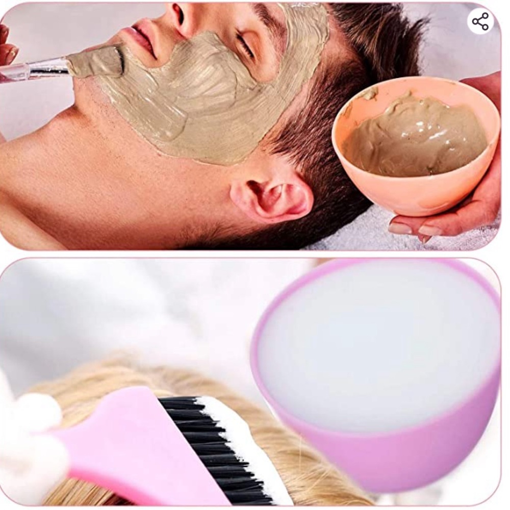 NWT Bundle 4 Inch Silicone Facial or Hair Mixing Bowl Multicolor 5 Bowls Total - Picture 2 of 10